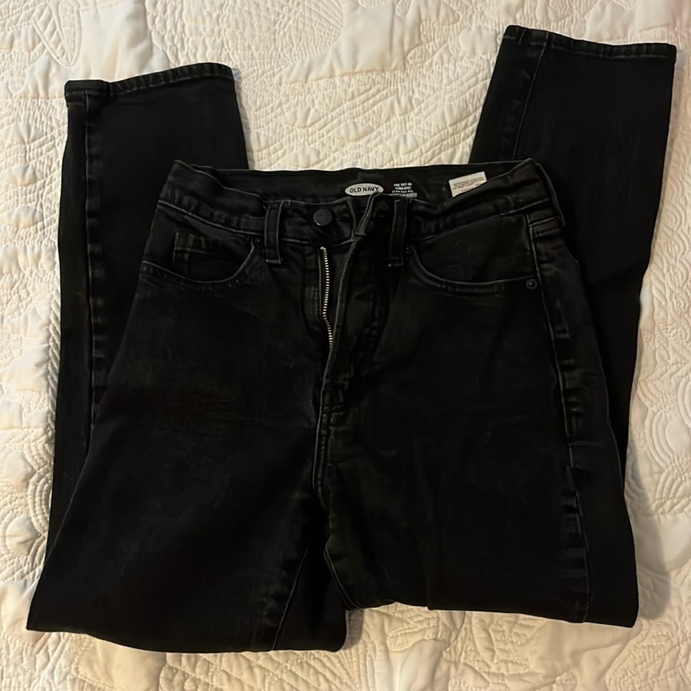 Black straight leg pants